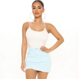 Keep It Real Denim Mini Skirt - Light Blue NWT